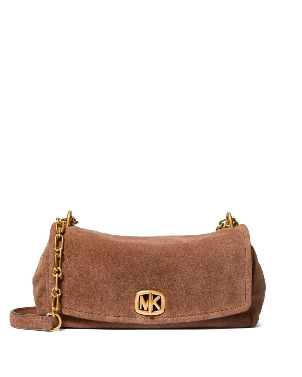 Michael Kors Brown Petit Sac Porté Épaule Bryant Convertible En Daim