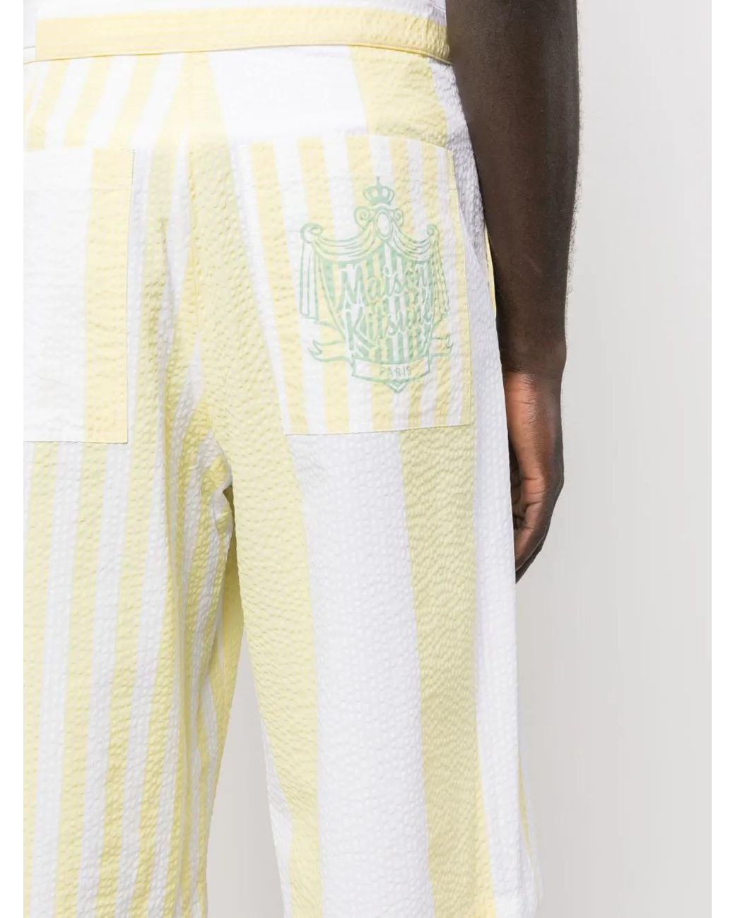 Maison Kitsuné White X Olympia Le-Tan Poolside Belted Shorts for men