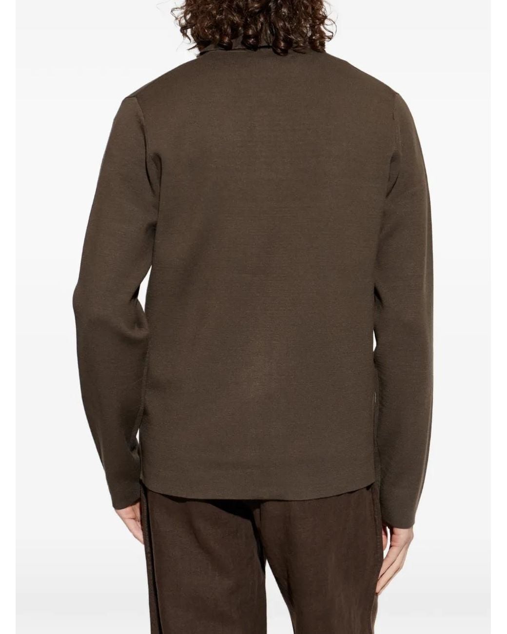 Samsøe & Samsøe Brown Cardigan Samatt À Col Polo for men