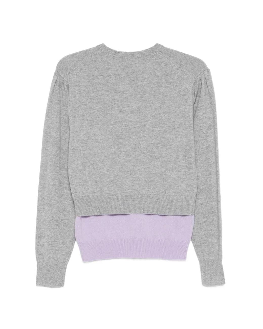 MERYLL ROGGE Gray Buttoned Layered Cardigan