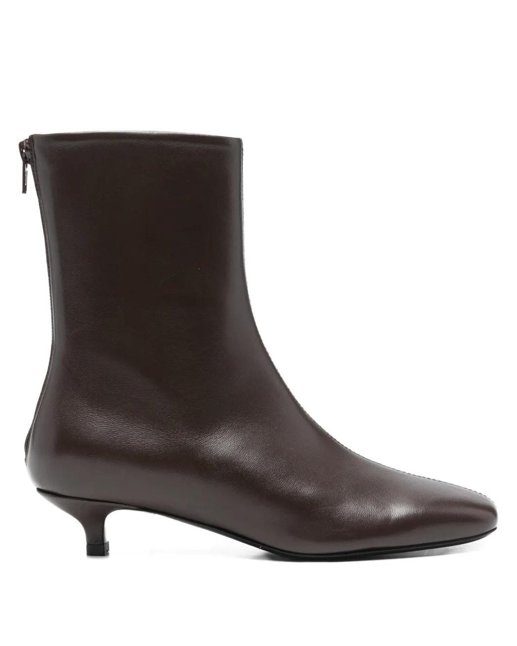 Totême Brown Day Nappa Ankle Boots