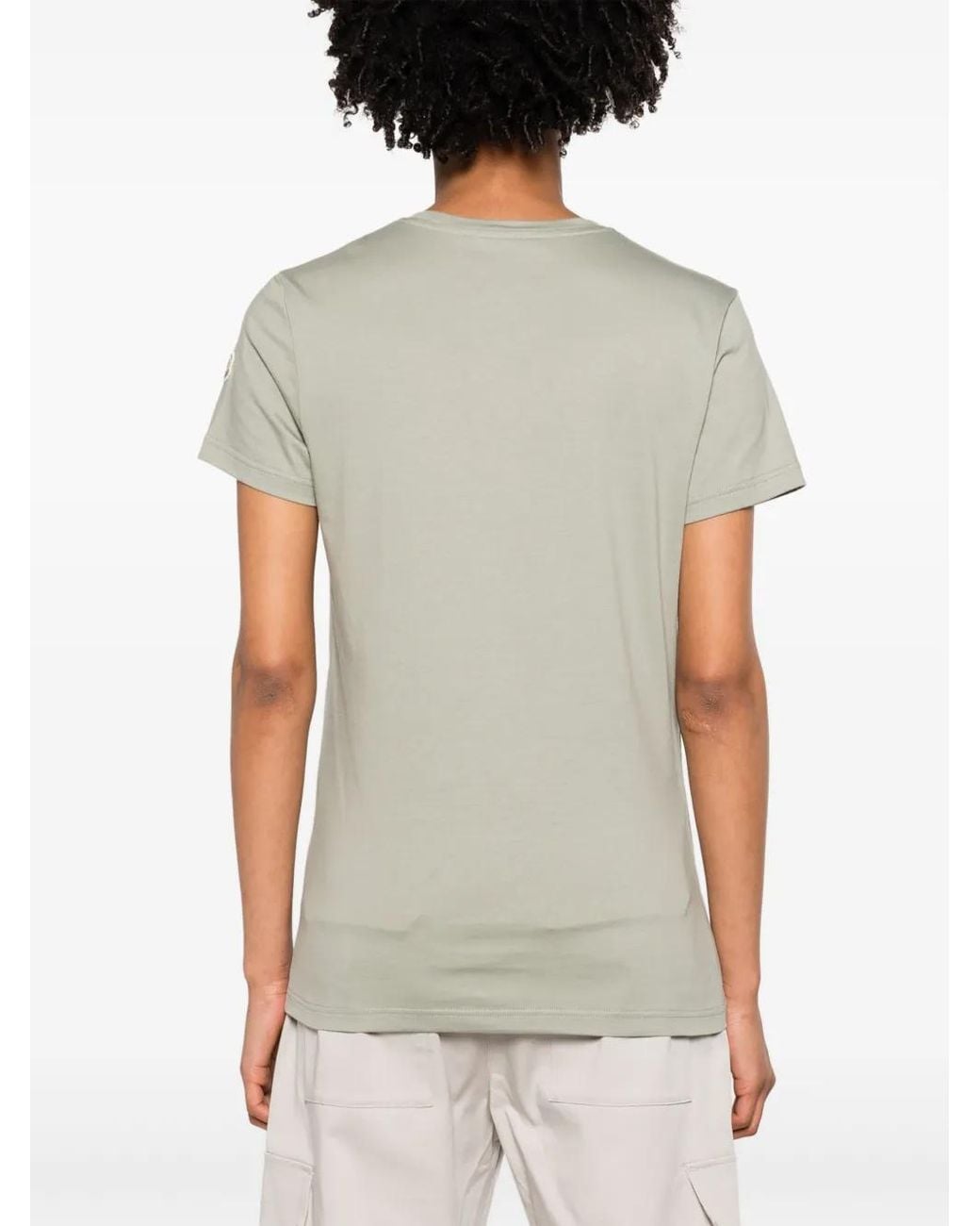 Moncler Gray Logo Patch T-Shirt