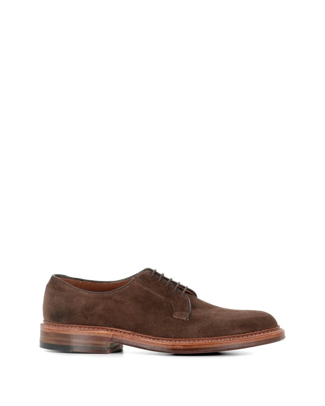 Alden Brown Blucher Suede Derby Shoes for men