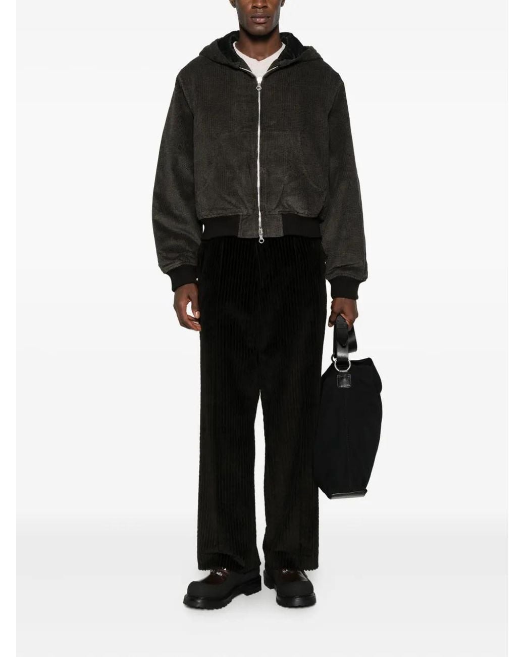 Our Legacy Black Twill Hooded Jacket for men
