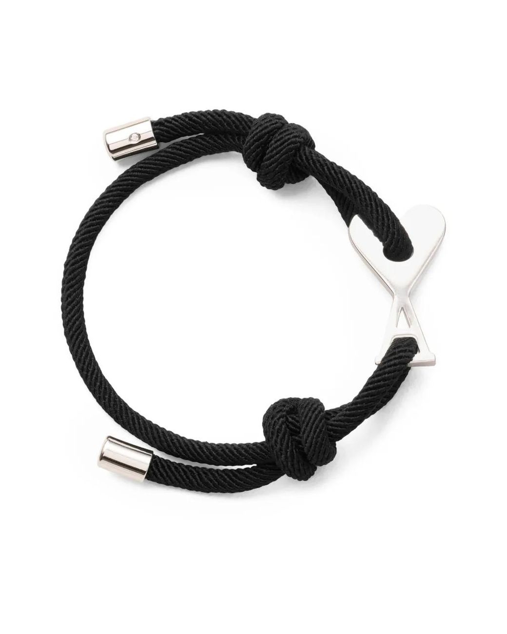 AMI Black Cord Brass Ami De Coeur Bracelet