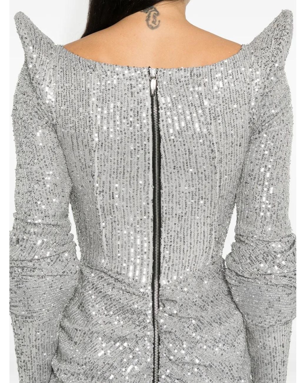 MITILIANE COUTURE Gray Sequinned Gown