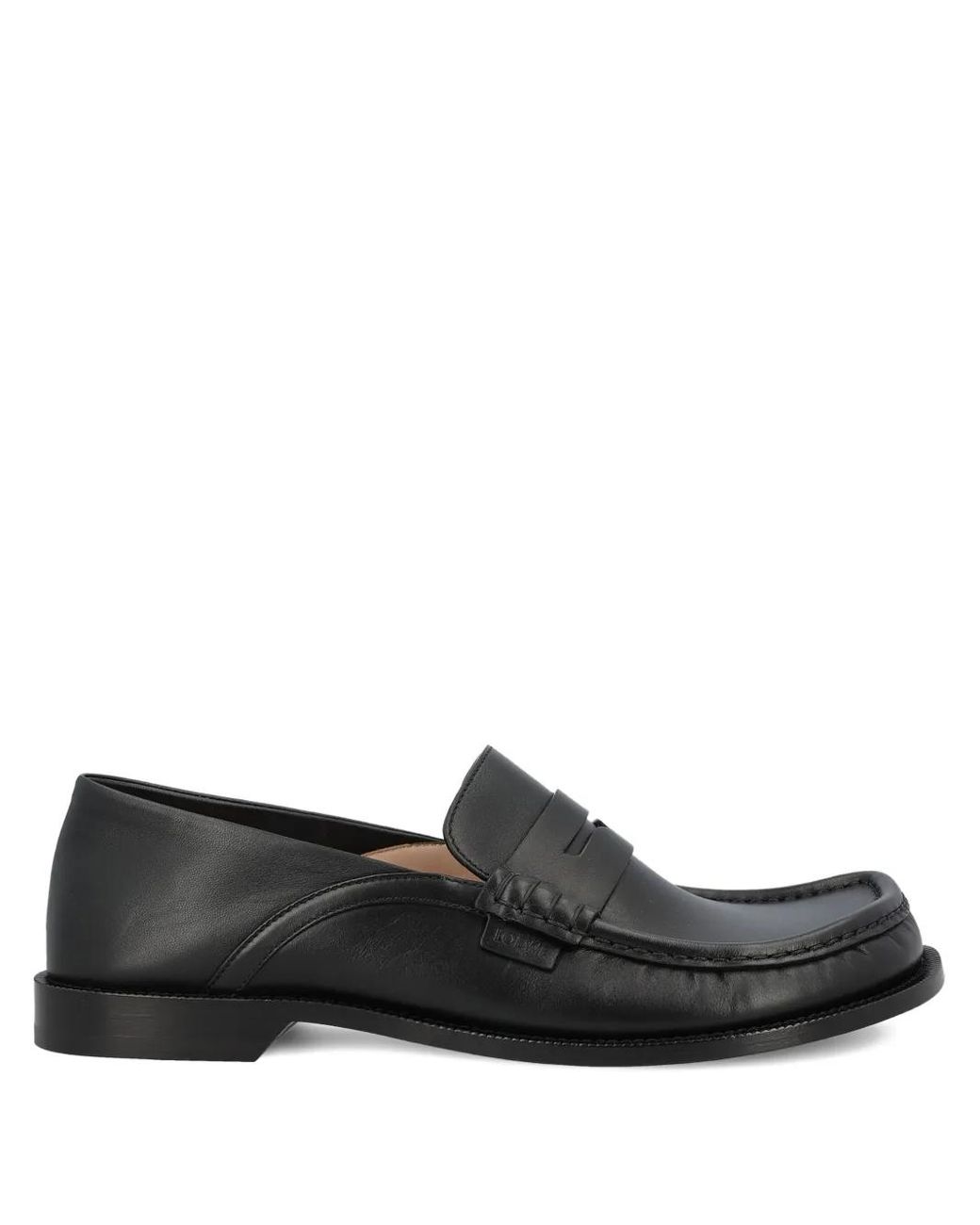 Loewe Black Campo Leather Loafers for men