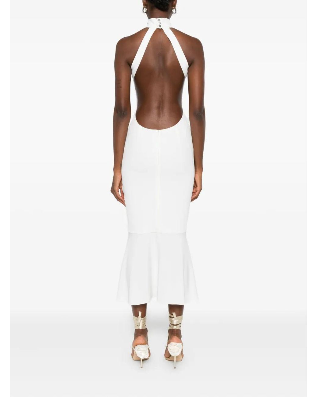Vestiaire d'un Oiseau Libre White Open-Back Dress