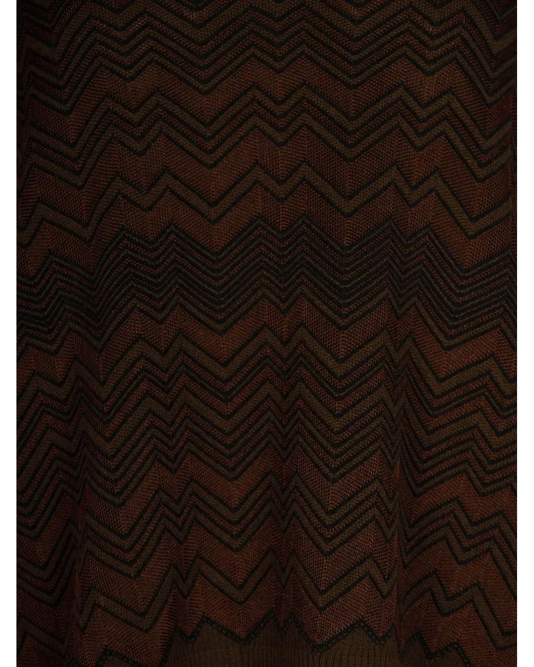 Missoni Black V-Neck Sweater With Chevron Pattern