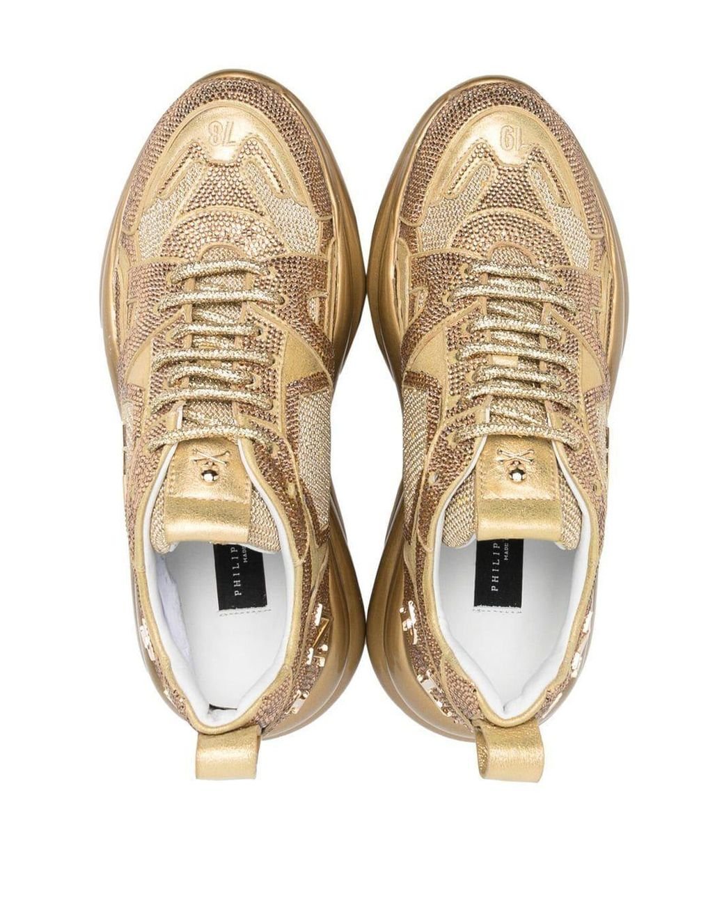 Philipp plein cheap gold sneakers
