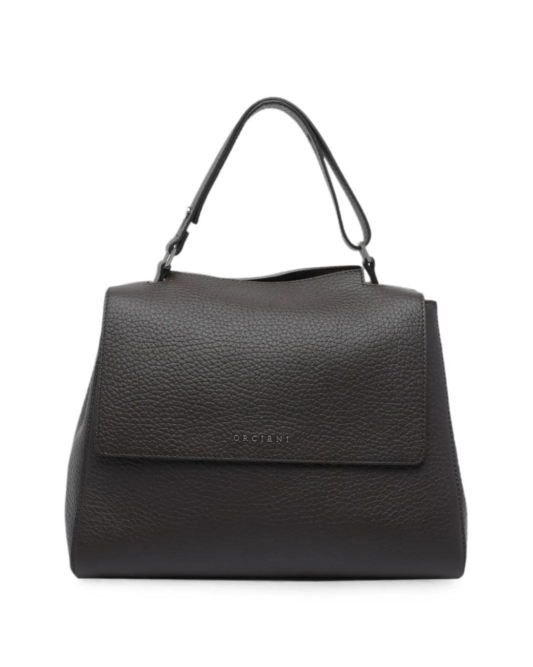 Orciani Black Sveva Leather Shoulder Bag