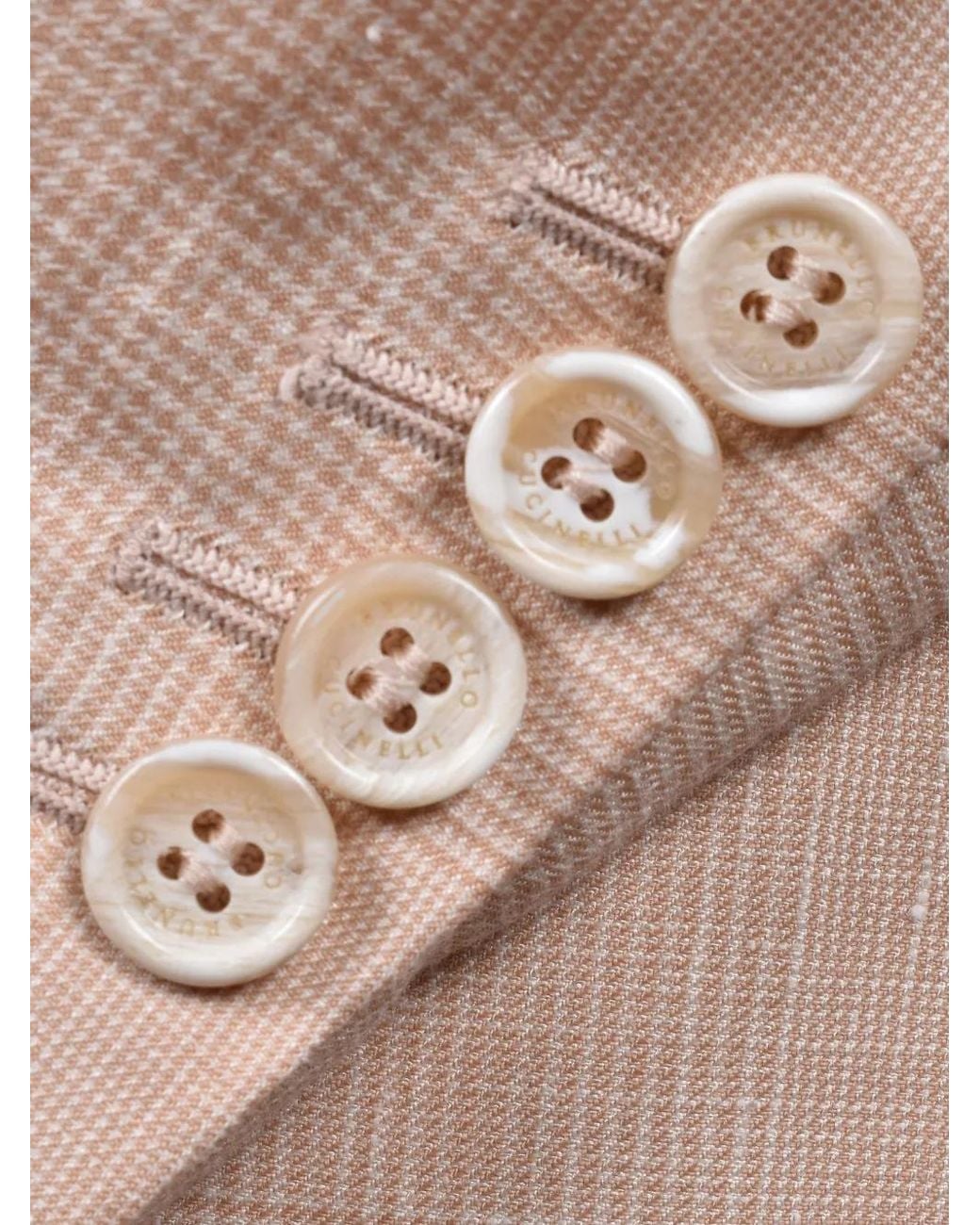 Brunello Cucinelli Pink Single-Breasted Wool Suit for men