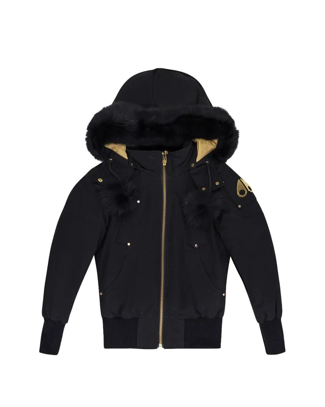 Moose Knuckles Blue Trimmed Hooded Jacket for men