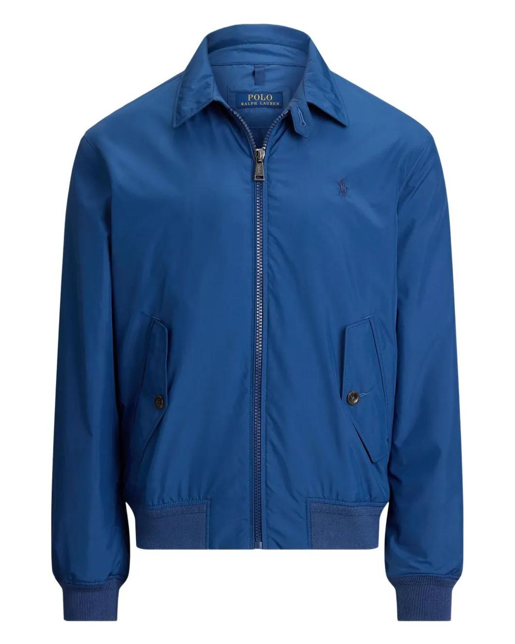 Polo Ralph Lauren Blue Zip-Up Logo-Detail Windbreaker for men