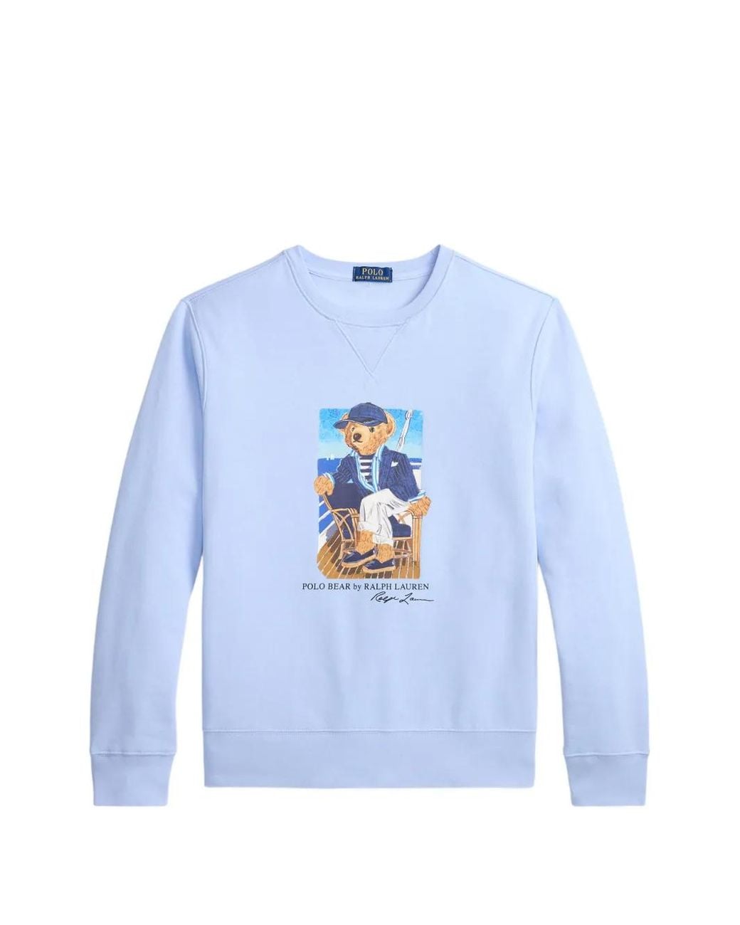 Polo Ralph Lauren Blue Yacht Club Teddy Bear Sweatshirt for men