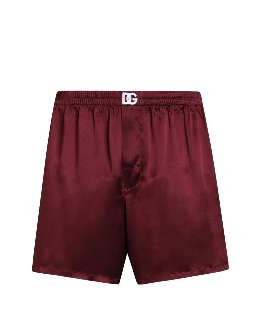 Dolce & Gabbana Red Silk Satin Boxer Shorts for men