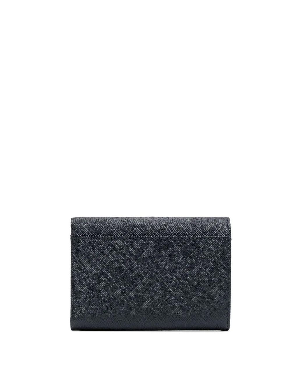 Agnes B. Blue Logo-Plaque Wallet