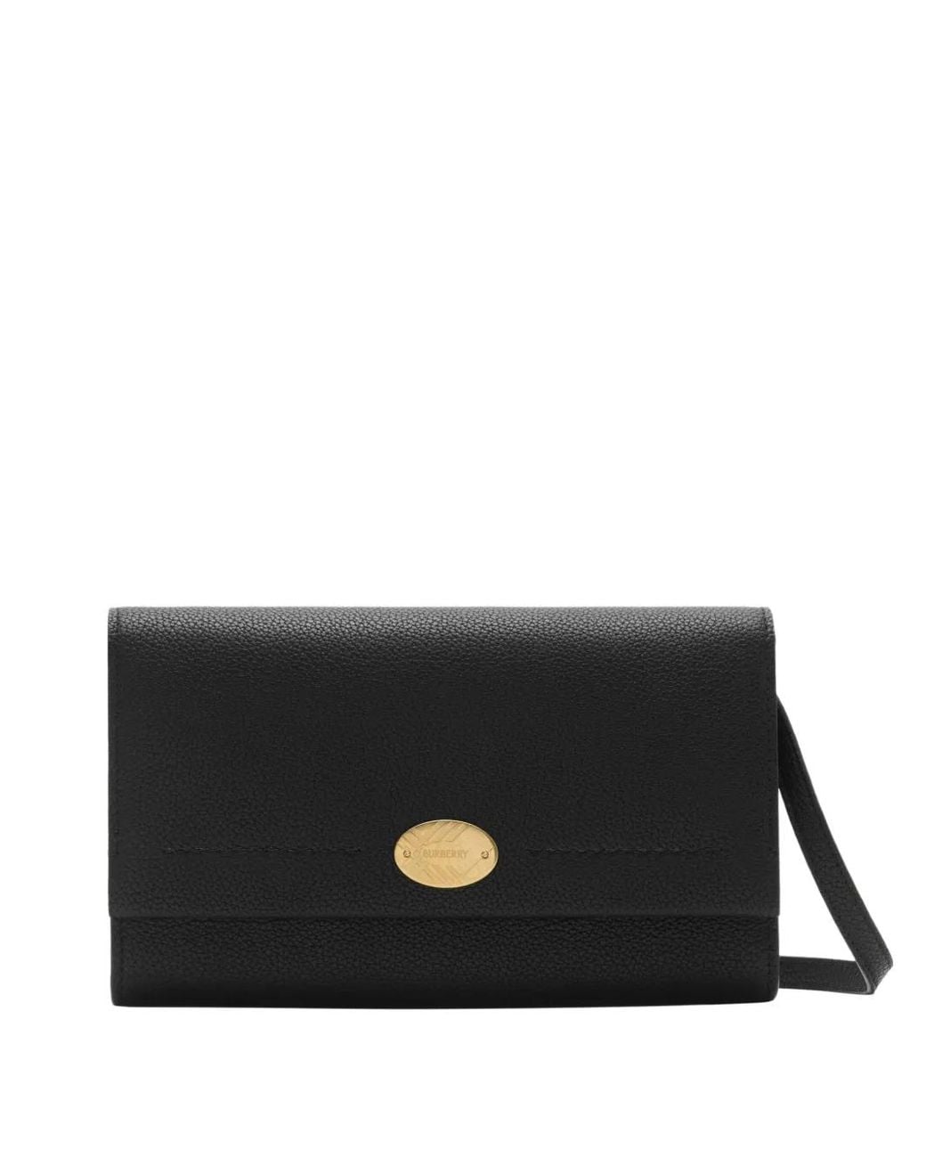 Burberry Black Cotswolds Strap Wallet