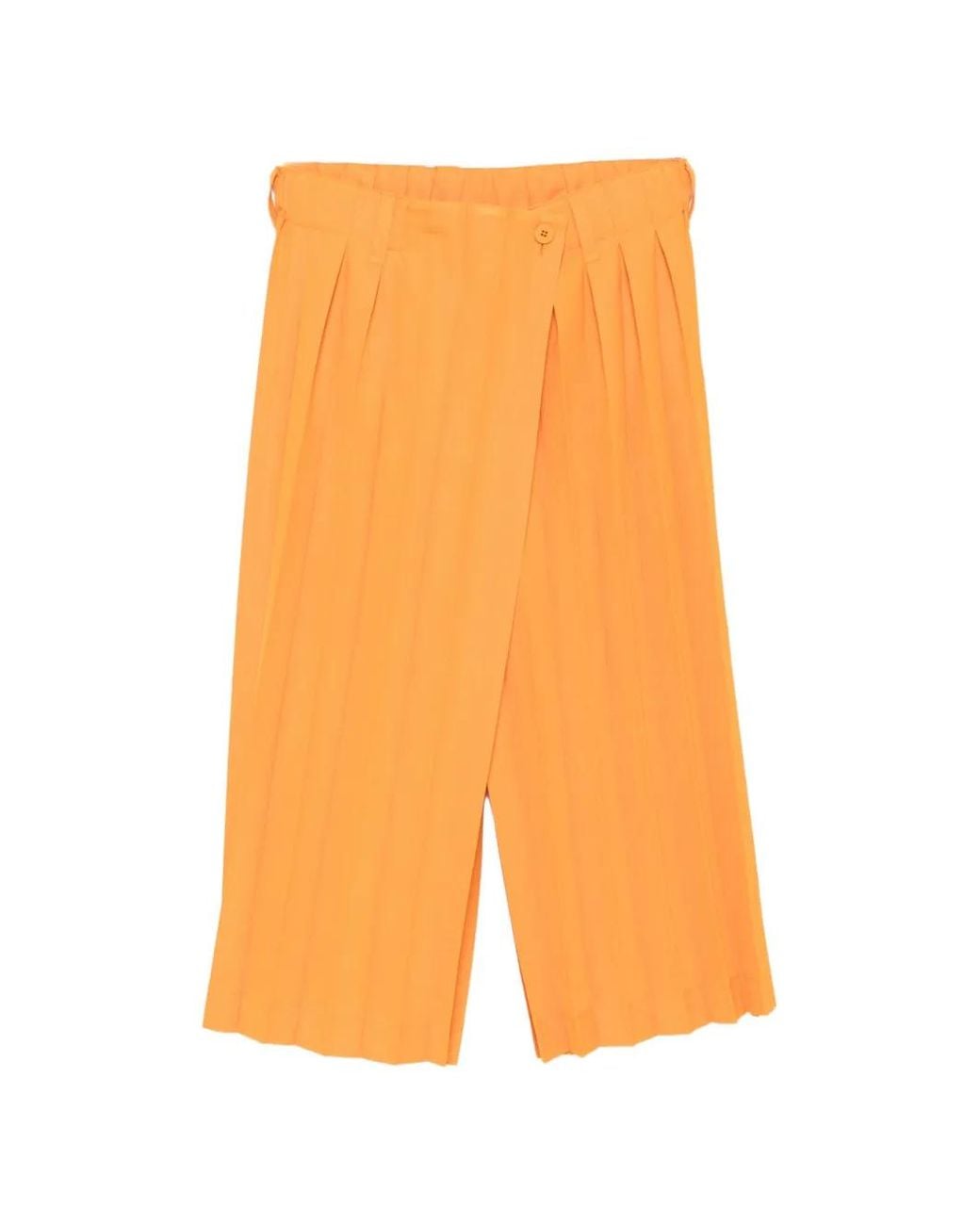 Issey Miyake Orange Edge Ensemble Pleated Cropped Trousers for men