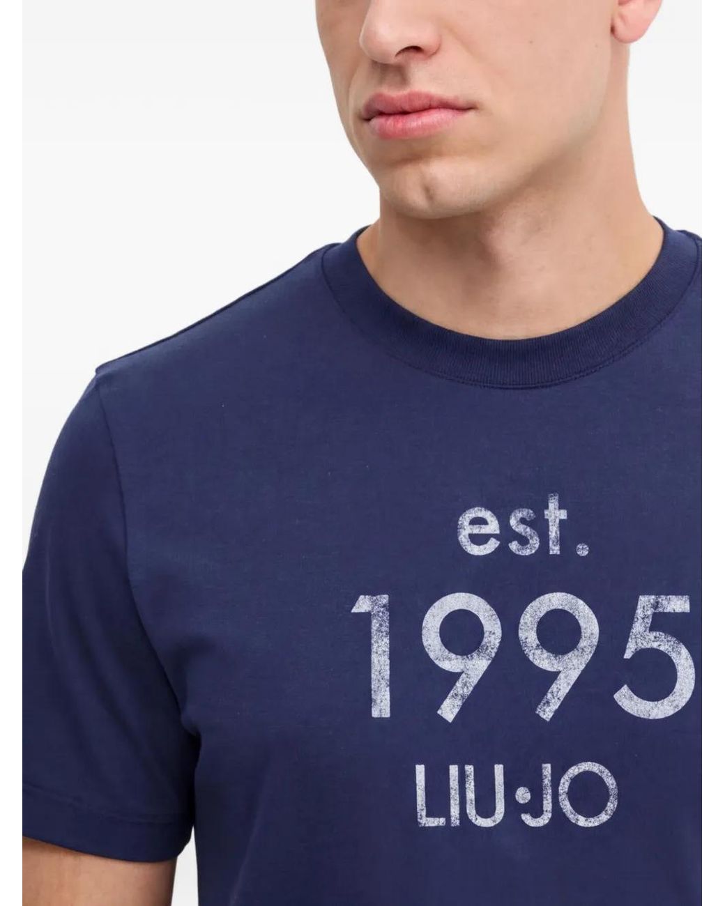 Liu Jo Blue Logo-Print T-Shirt for men