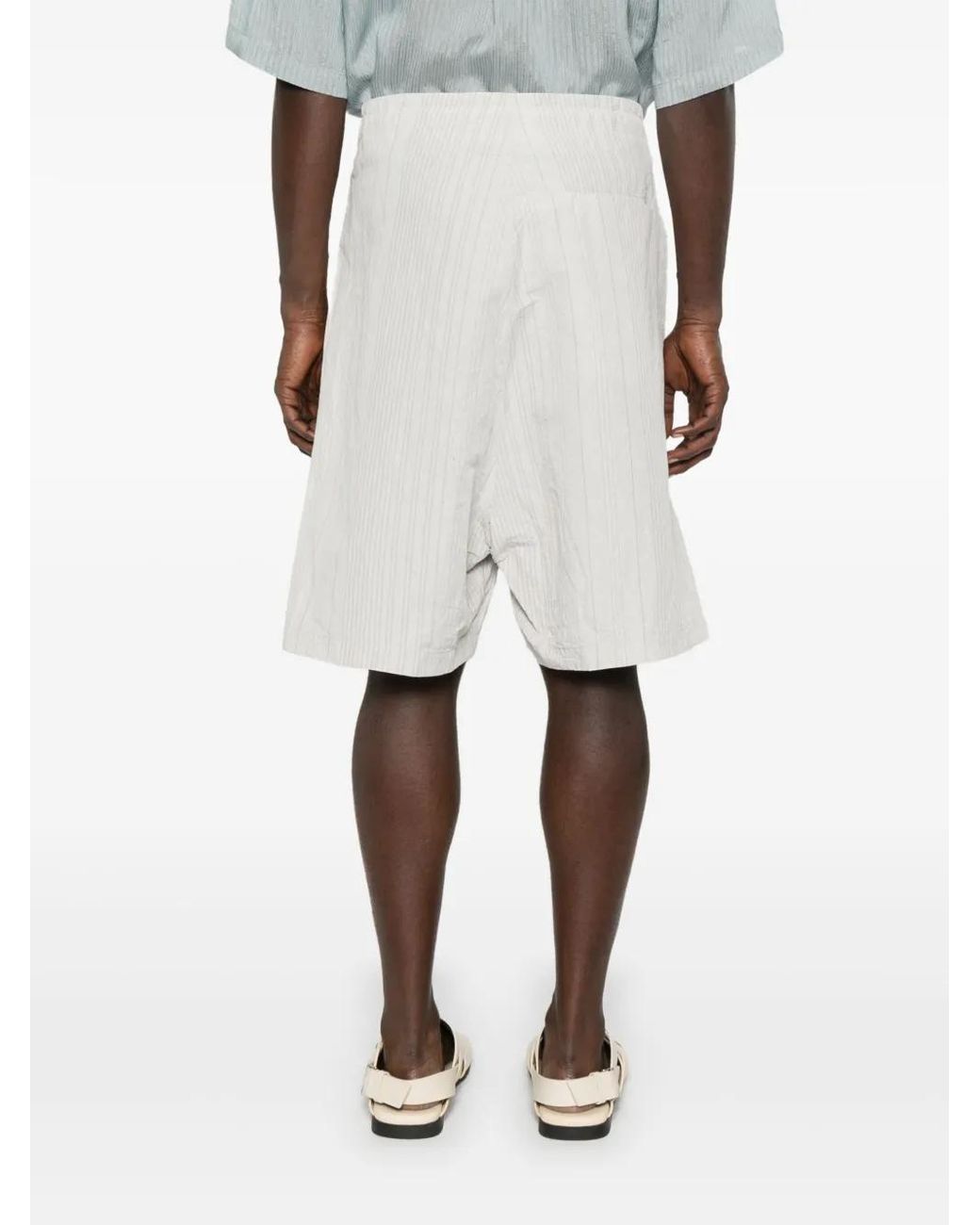 Forme D'expression White Striped Shorts for men