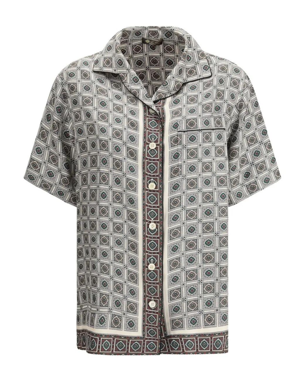 Loro Piana Gray Silk Shirt