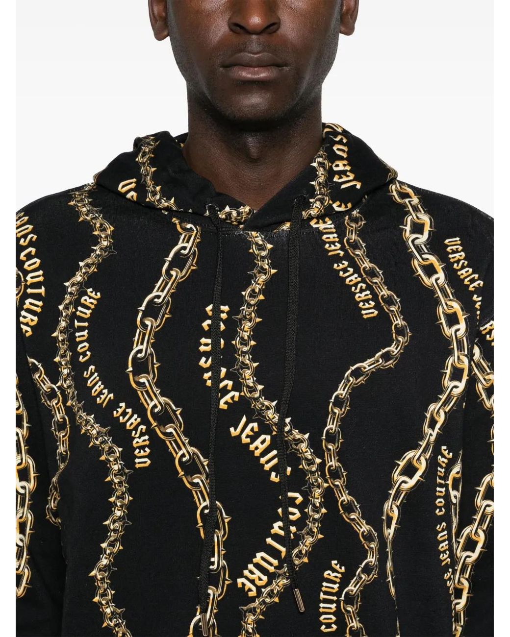 Versace Jeans Couture Black Chain Couture Hoodie for men