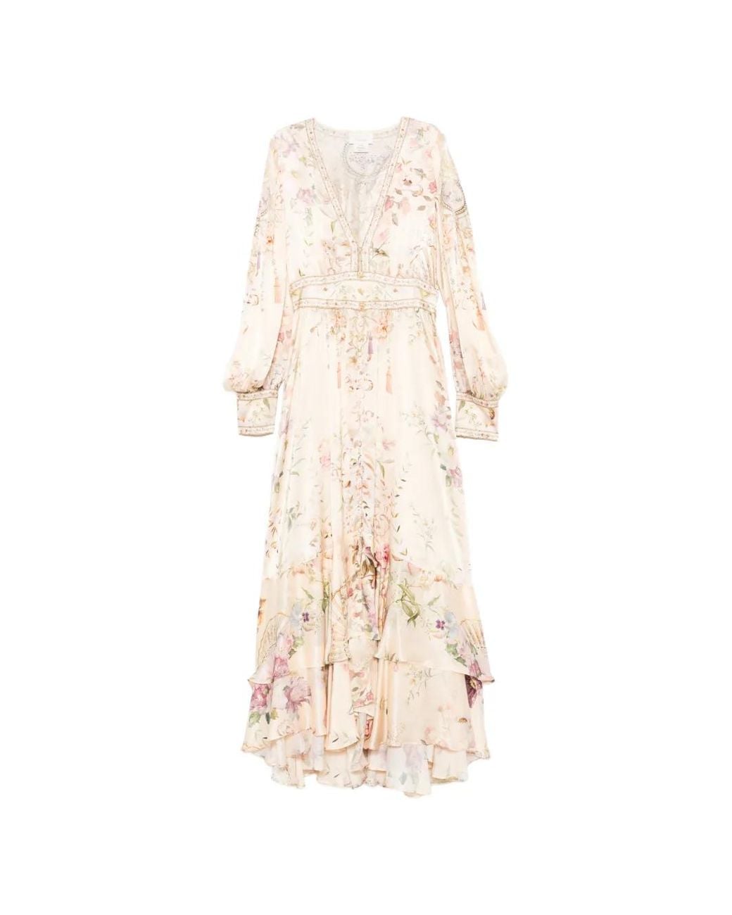 Camilla White Robe À Fleurs