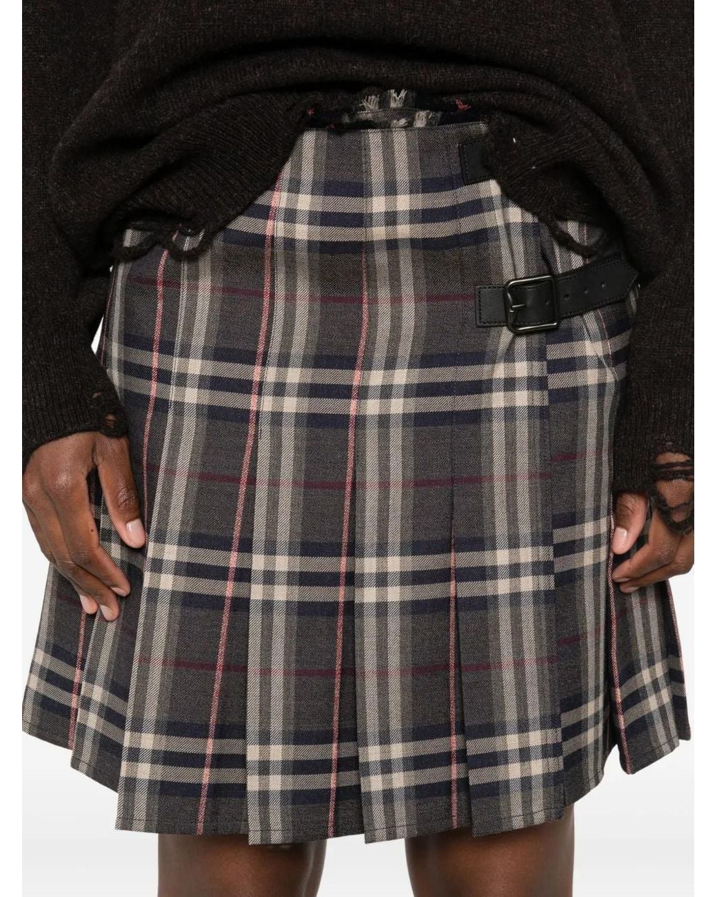 Burberry Black Wool Mini Skirt