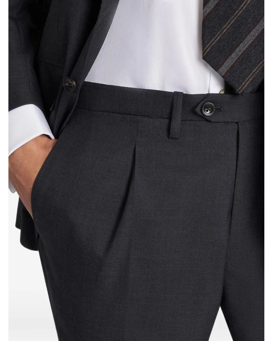 Traje Con Botones Kiton de hombre de color Black