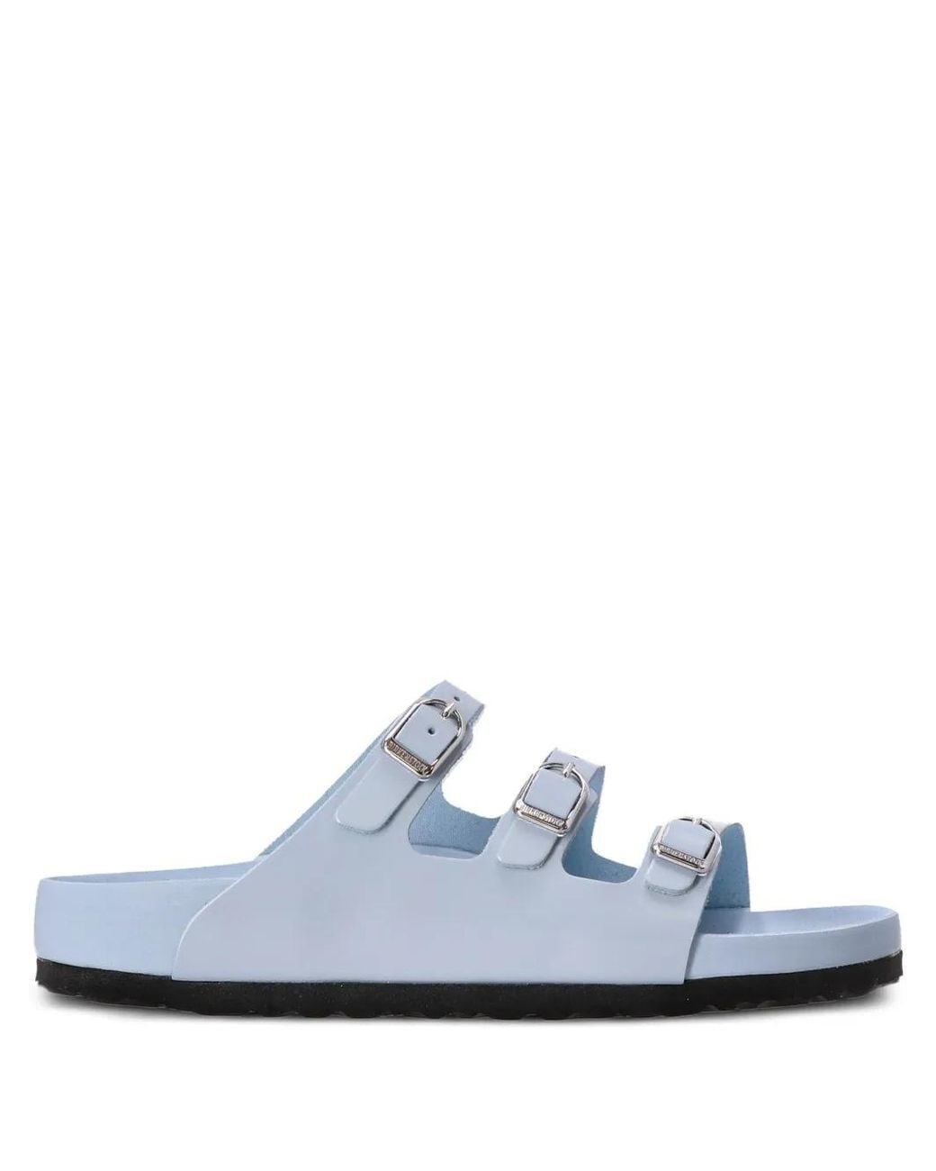 Birkenstock White Florida Fresh Triple-Buckle Flat Sandals