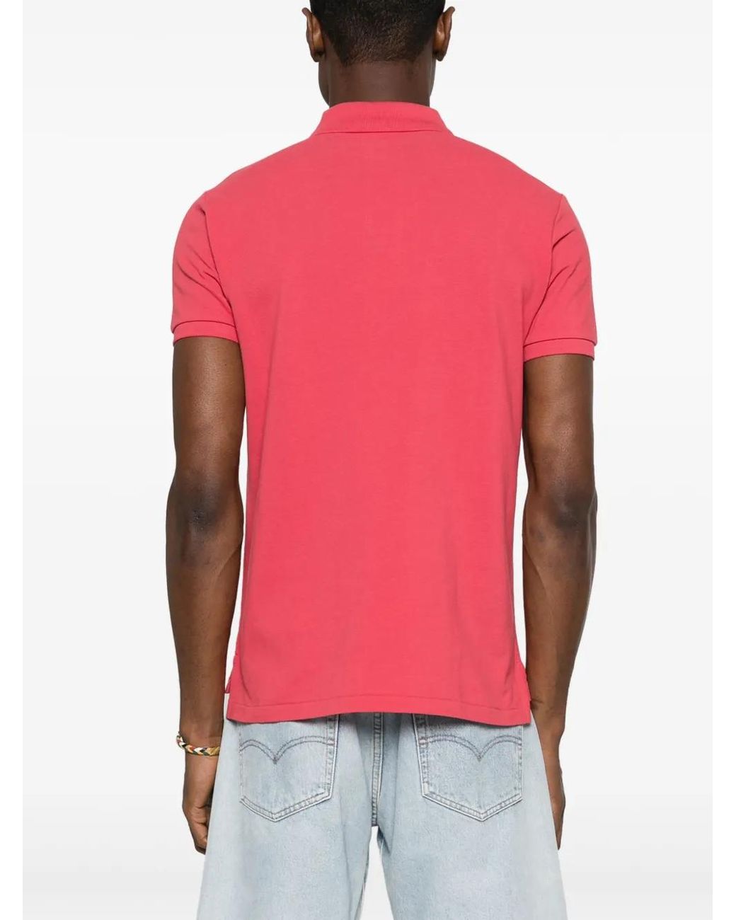 Polo Ralph Lauren Pink Polo Pony-Motif Polo Shirt for men