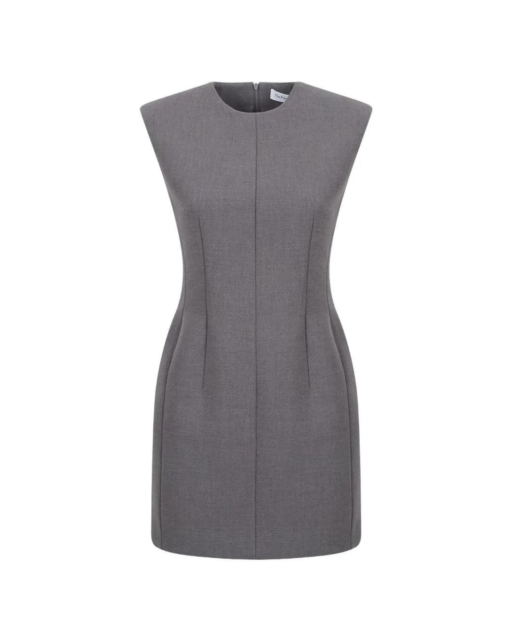 Frankie Shop Gray Bryn Cinched Mini Dress