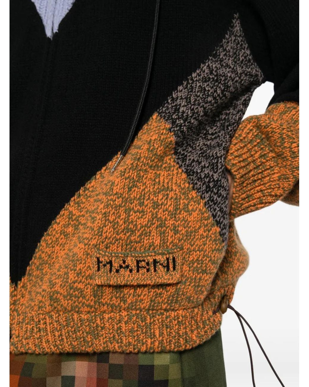 Marni Black Intarsien-Pullover