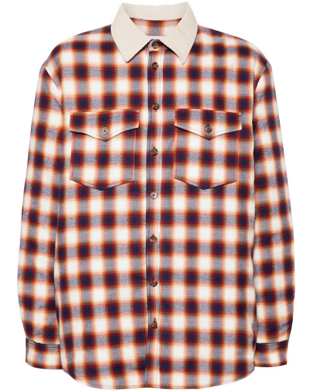 Isabel Marant Pink Plaid Shirt Collar Jacket for men