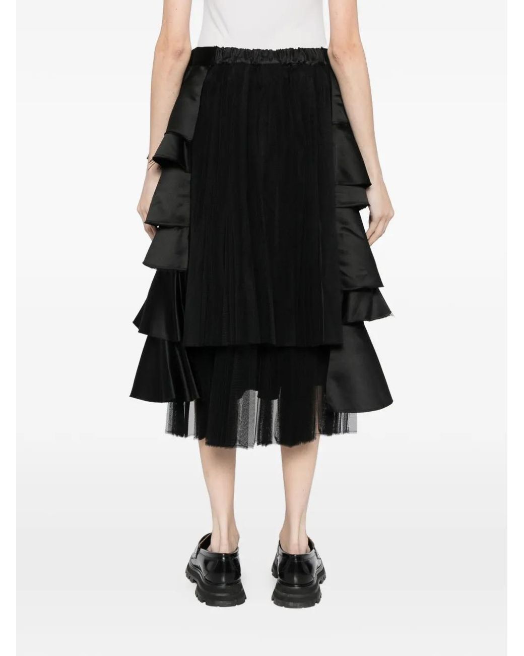 COMME DES GARÇON BLACK Black Elasticated Waistband Skirt