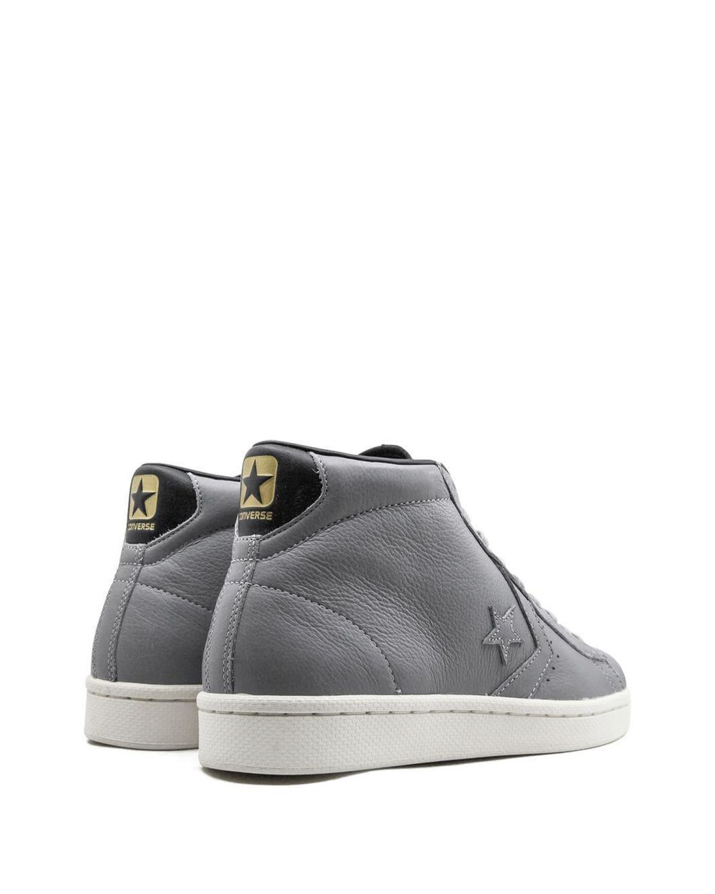 Converse Pro Leather 76 Mid Sneakers in Gray for Men | Lyst