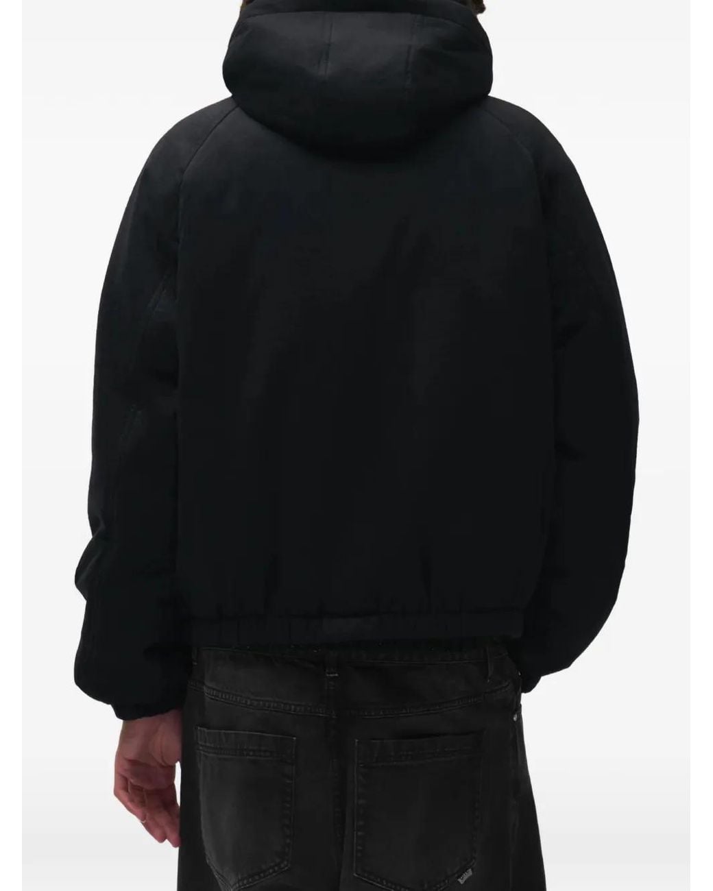 Arte' Black Check-Pattern Reversible Jacket for men