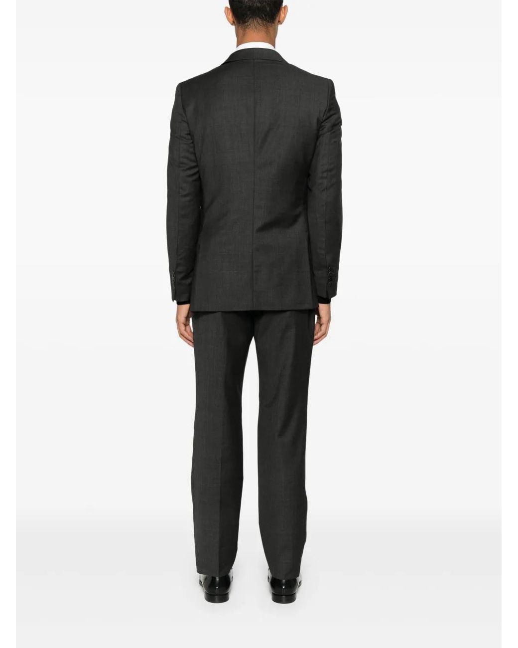 Fursac Black Virgin-Wool Suit for men