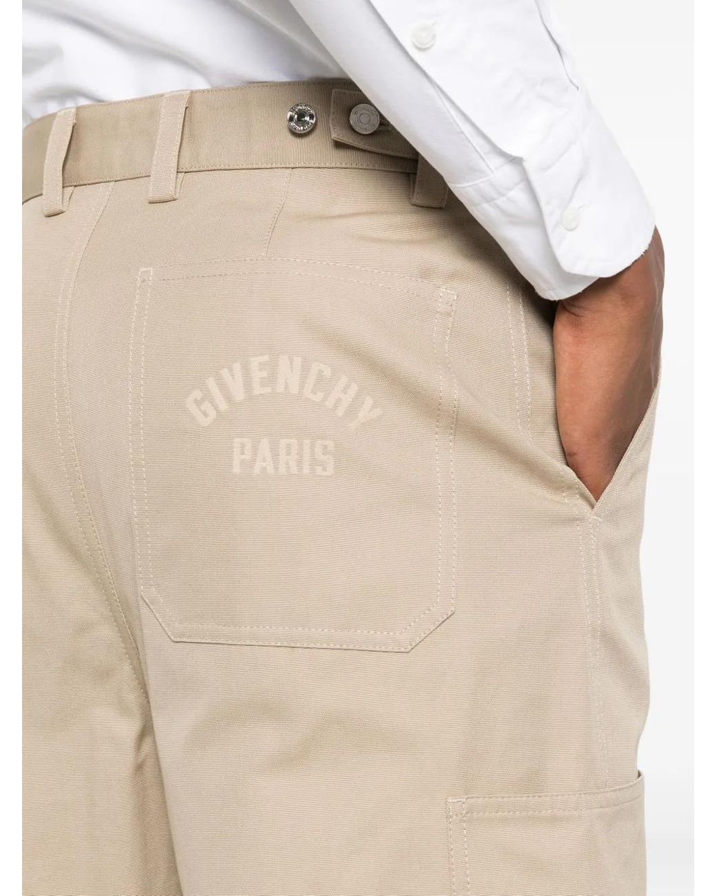 Pantalones Cargo De Algodón Givenchy de hombre de color Natural