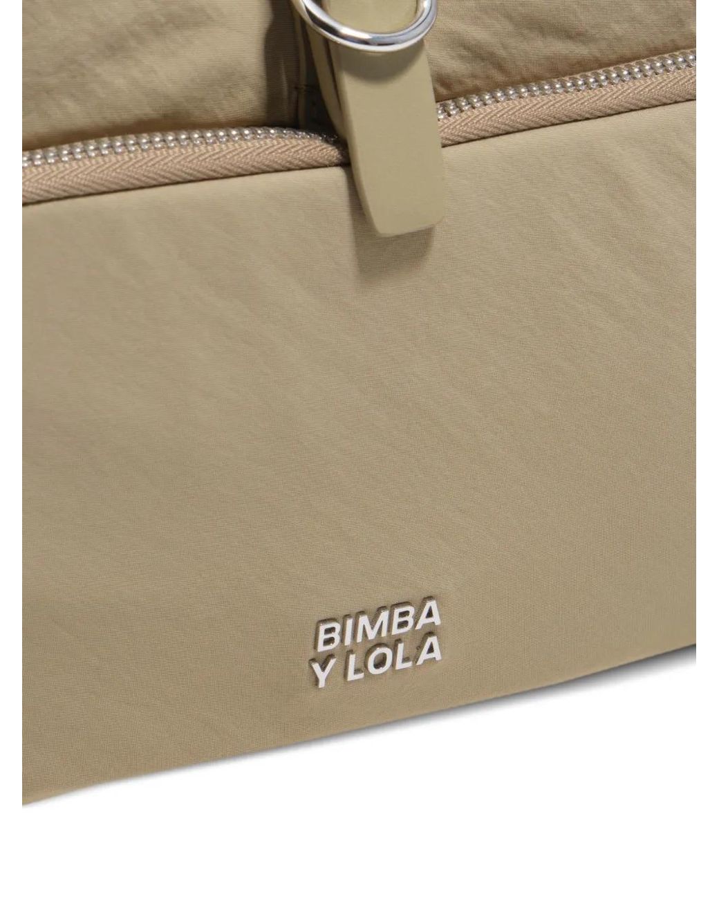 Bimba Y Lola Natural Nylon Pocket Backpack