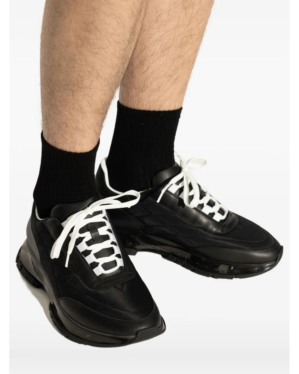 Sneakers Trainers en nylon matelassé et cuir Givenchy pour homme en coloris Black