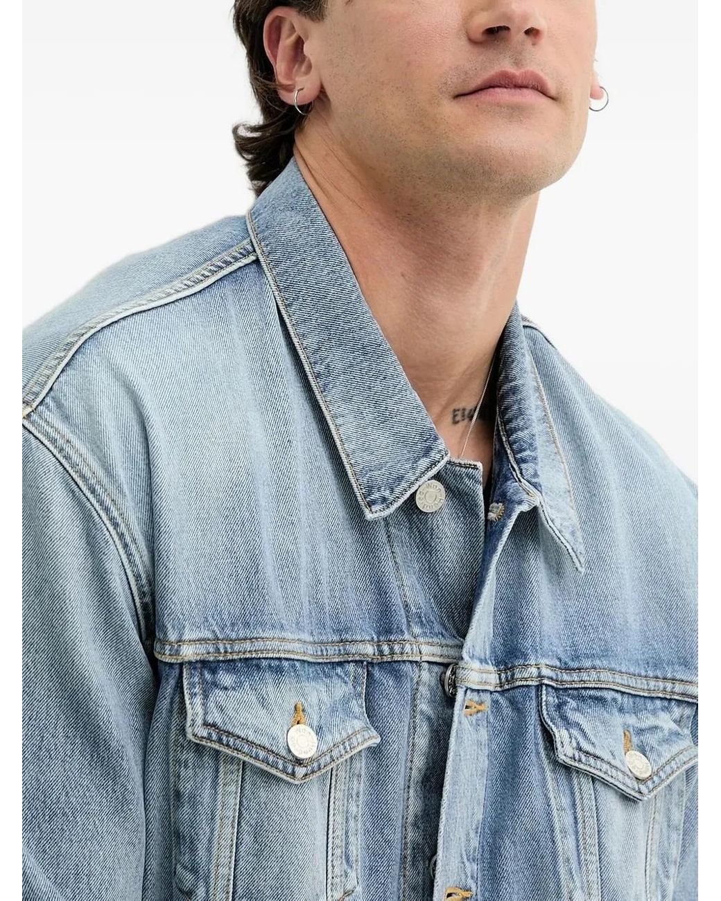 Won Hundred Blue Jeansjacke Mit Knopfleiste