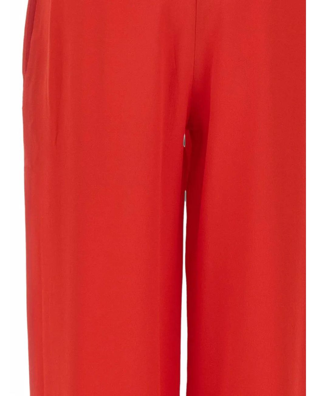 Kangra Red Silk Palazzo Pants