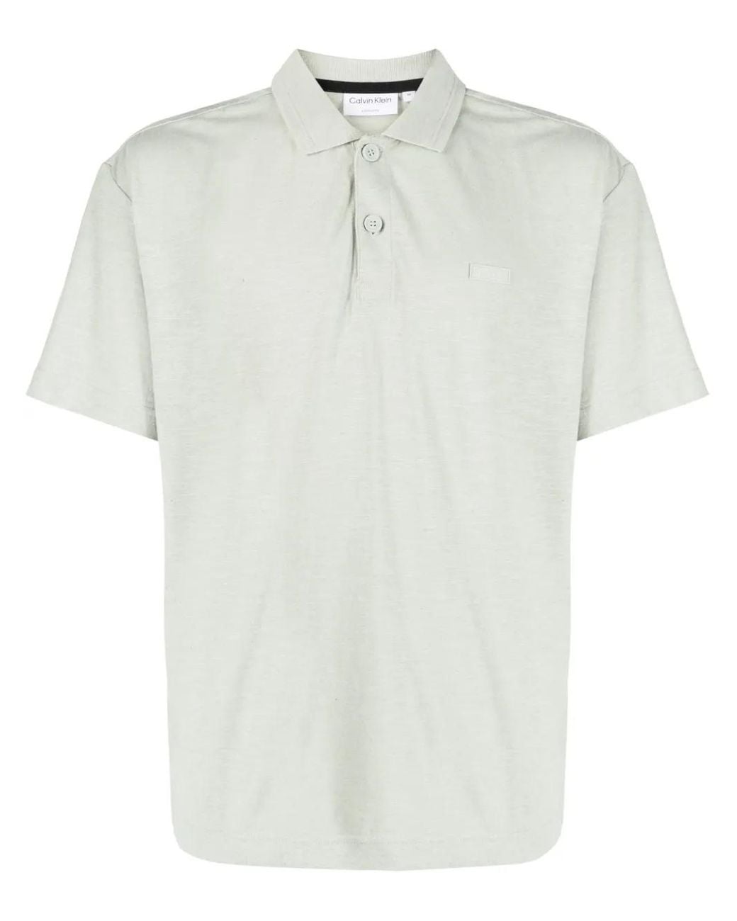 Calvin Klein White Polo À Manches Courtes for men