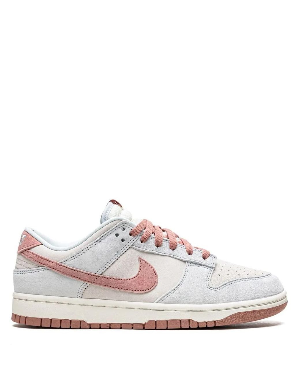 Nike White Dunk Low "Fossil Rose" Sneakers