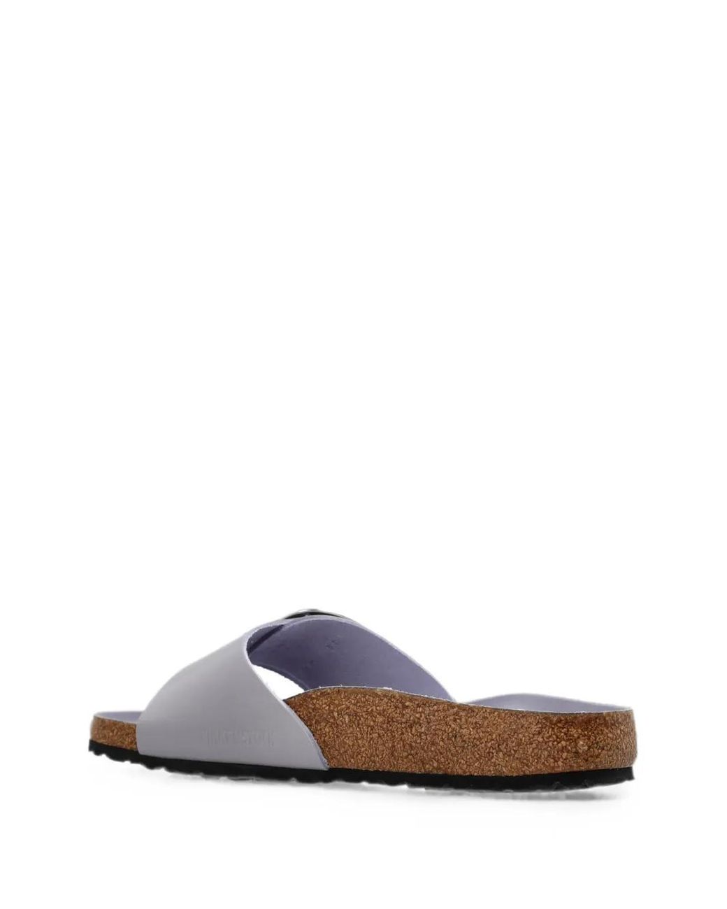 Birkenstock White Madrid Big Buckle Slides
