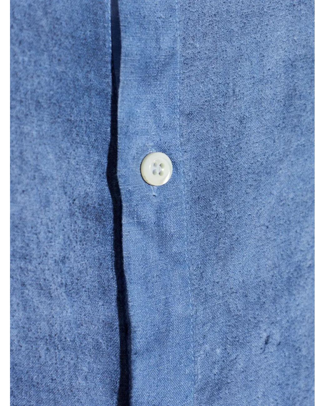 DSquared² Blue Long-Sleeve Buttoned Shirt for men