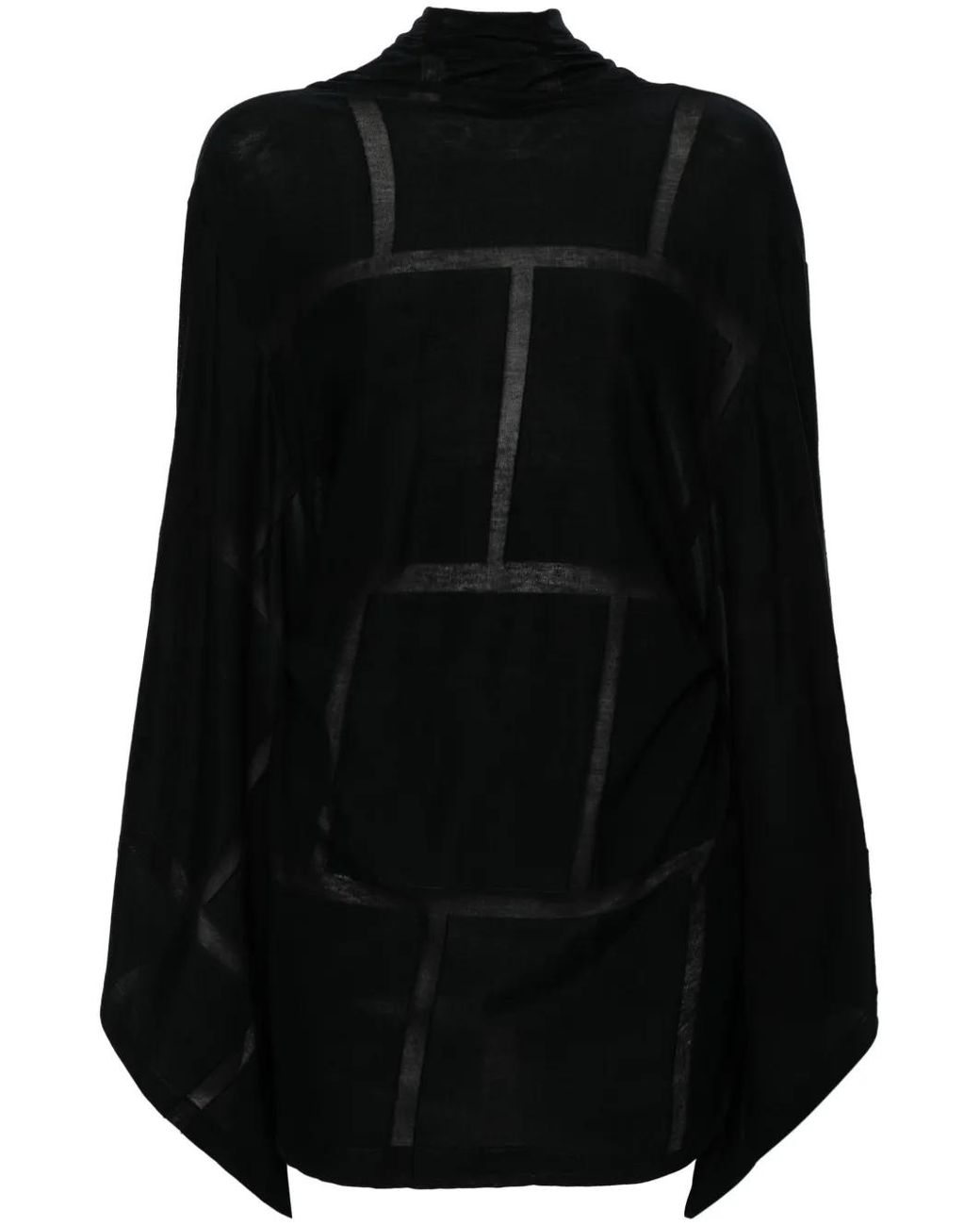 Yohji Yamamoto Black Draped Cardi-Coat