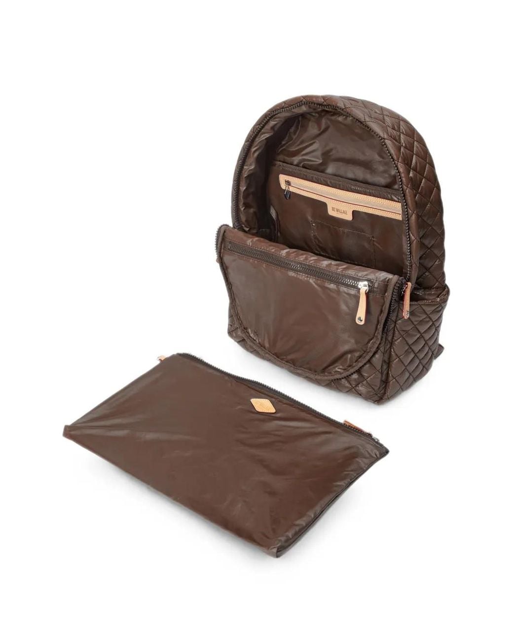 MZ Wallace Brown Metro Quilted Backpack